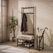 Hoyz Collection - Garderobemeubelen Luno - Bruin - 39x70x183 cm
