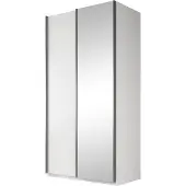 Meubella Kledingkast Wit 100x64x216 Garderobekast met spiegel