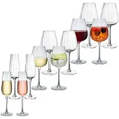 Villeroy & Boch Wein- und Sektgläserset Rose Garden Set van 12