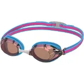 Speedo Junior Vanquisher 3.0 Spiegel Zwembril Picton Blauw/Vermiljoen/Gouden Spiegel