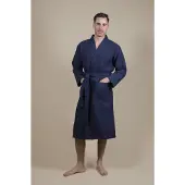CozyLion Sauna badjas wafelstof dames & heren donker blauw |