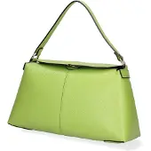Roberta Rossi Dames Schoudertas Echt Leer Dollar Verstelbare Draagriem Italy Beige UNICA 33x19x12 cm