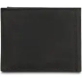 Cotton Belt Herenzak Portemonnee, echt leer, zwart, slank design, zonder sluiting, 12x10 cm