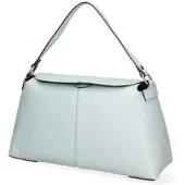 Roberta Rossi Dames Schoudertas Echt Leer Dollar Verstelbare Draagriem Italy Beige UNICA 33x19x12 cm
