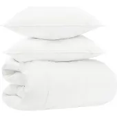 vidaXL Dekbedset met kussen Wit 200 x 220 cm Katoen, Bamboe, Polyester