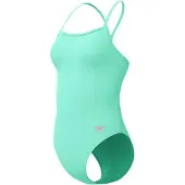 Speedo Female Solid V-back 2.0 Swimsuit Groen UK 34 Vrouw
