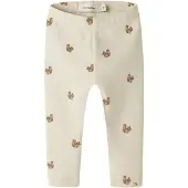 Lil´ Atelier Leggings 'NBNLAYO' crème / bruin