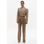 BENU Dames Korte Karamelkleurige Blazer