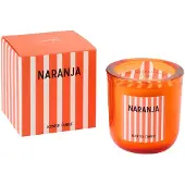 J-Line geurkaars Naranja oranje - was - 8.5 cm