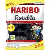 Haribo Drop Rotella 12x400g – Zachte Drop Jojo’s – Zoete Dropsmaak – Grootverpakking
