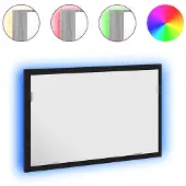 vidaXL Badkamerspiegel met LED-verlichting 60x8,5x37 cm zwart eiken