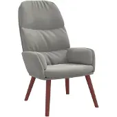 vidaXL Relaxstoel fluweel lichtgrijs