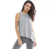 Gold's Gym Ladies Angled Hem Top - Grey - L