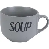 COSY&TRENDY Cosy & Trendy Soepkom - grijs - 11 cm - 510 ml - Soepbeker - kommetje - schaaltje