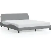 vidaXL Bedframe Dover lichtgrijs 180x200 cm stof