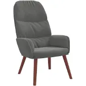 vidaXL Relaxstoel fluweel donkergrijs