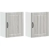 vidaXL Keukenplanken, 2 stuks, Lucca, grijs, Sonoma houtfineer