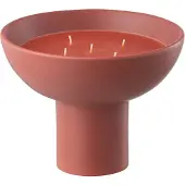 J-Line geurkaars Kop - Olive & Frank Incense - keramiek - rood - 12U