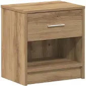 vidaXL Nachtkastje met lade 39x28x41 cm artisanaal eikenkleurig