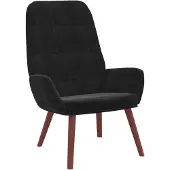 vidaXL Relaxstoel fluweel zwart