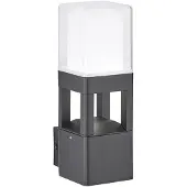 Wofi LED wandlamp buiten LED wandlamp zwart, metaal kunststof, 10W 580lm warm wit, BxH 8,5x26 cm, 12244