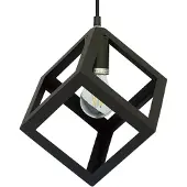 V-TAC Kubus Hanglamp voor Binnen E27 60W Zwart hanglamp