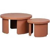 Sweeek - Set van 2 ronde nesttafels, salontafel - luma