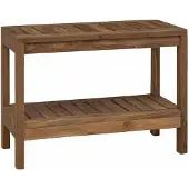 vidaXL Badkamer Zijtafel Naturel 60 x 30 x 45 cm Massief Teakhout