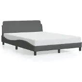 vidaXL Bedframe Dover donkergrijs 135x190 cm stof
