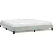 vidaXL Bedframe zonder matras lichtgrijs California King fluweel