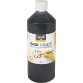 Basic Creall plakkaatverf Basic Color 500ml - Zwart