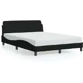 vidaXL Bedframe Dover zwart 135x190 cm stof