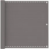 vidaXL Balkonscherm Lichtgrijs 120 x 500 cm HDPE en Aluminium