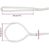 vidaXL Boottouw 14 mm 6 m Wit Polyester