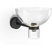 Flos Wandlamp Nocturne Bowl, dimbaar, zwart, Hal, Aluminium, Design, wandlamp