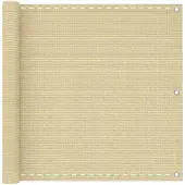vidaXL Balkonscherm Beige 120 x 700 cm HDPE en Aluminium