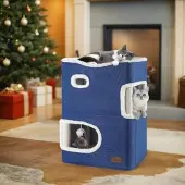 Markenlos Kattenmeubels met krabpaal en hangmat - Multifunctioneel