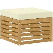 vidaXL Buiten Voetenbank Massief Acacia Hout Wit