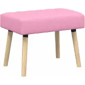 vidaXL Kanaalgeplooide Bank Roze 60 x 40 x 45 cm Stof