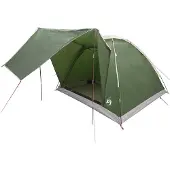 vidaXL Kamperen tent met dak Groen 4-persoons Polyester en Staal