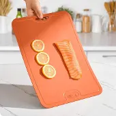 Famanu - Flexibele Snijplank – TPU – Met Sapgoot & Antislip – Oranje