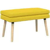 vidaXL Dubbel-laags bank Licht Geel 80 x 40 x 47 cm Stof