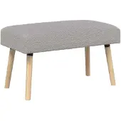 vidaXL Bank Effen Lichtgrijs 80 x 40 x 46 cm Bouclé