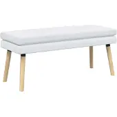 vidaXL Dubbel-laags bank Wit 110 x 40 x 47 cm Stof