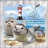Ambiente - Lunch servetten - Seal Couple