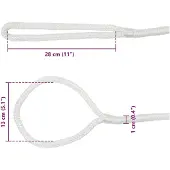 vidaXL Boottouw 10 mm 9 m Wit Polyester