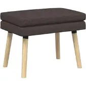 vidaXL Dubbel-laags bank Donkerbruin 60 x 40 x 46 cm Stof
