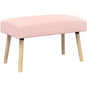 vidaXL Bank Effen Roze 80 x 40 x 46 cm Bouclé