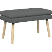 vidaXL Dubbel-laags bank Donkergrijs 80 x 40 x 47 cm Stof