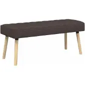 vidaXL Kanaalgeplooide Bank Donkerbruin 110 x 40 x 46 cm Stof